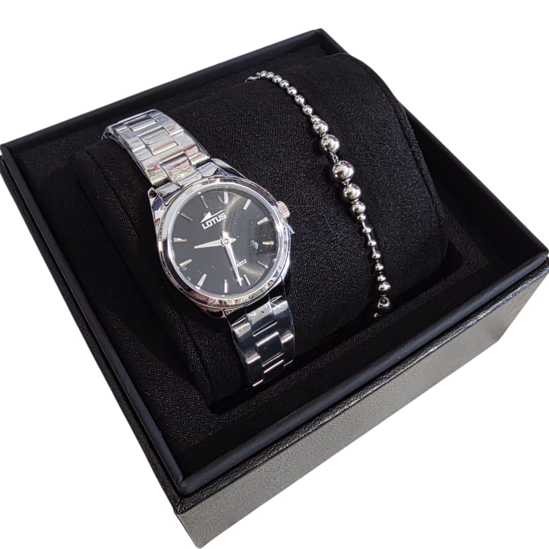 OROLOGIO DONNA 2GETHER LOTUS NERO CON BRACCIALE